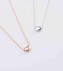 Korean S925 Sterling Silver Necklace Pendant Female Pea Acacia Bean Silver Clavicle4179792