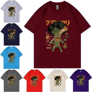 Novo designer Owen American Fashion T-shirt Impressão de couve-flor curta Manga curta Camiseta masculina e feminina Camisa de verão de verão de alta qualidade Manga de alta qualidade