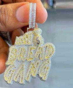 Pendant Necklaces Bread Gang Hip Hop Iced Out Bling Full Paved 5a Cubic Zirconia Cz Rock Punk Men Boy Necklace 220212208p4625113