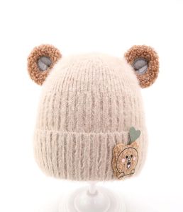 2020 winter children039s hat baby warm wool cap 1234 year old boy knitted hat cute baby hat winter4050725