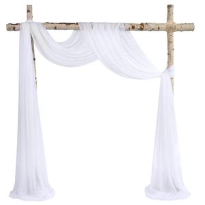 Cortina de tecido chiffon para arco de casamento, 6-10 metros, suprimentos para festa, cerimônia, recepção, decoração suspensa 240116