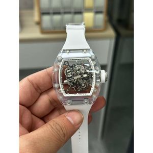 환상적인 디자이너 기계식 R I C H A R D Luxury Super Style Male Wristwatches RM055 FJ2C 자동 기계적 이동 방수 시계 Sapphire Mirror