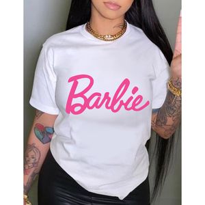 Damen-T-Shirts, bedrucktes, gerades, röhrenförmiges Pullover-Rundhals-Kurzarm-T-Shirt für Damen