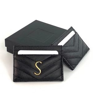 10a top quality Designer wallets women's Purse Card Holder Luxury Wallet man key pouch Coin Purse keychain fashion CASSANDRE Black Leather caviar CardHolders pocket