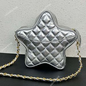 Söt minikvinnor kosmetisk väska klassisk bärbar stjärna crossbody designer plånbok handväska guld hårdvara kedja vintage resväska pochette mynt handväska