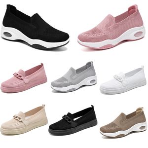 2024 Winter Women Shoes Hiking Running Soft Casual Flat Shoes Versatile Black White Pink Trainers Thick Bottom Large Size 36-41