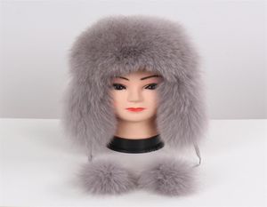 Kvinnor naturliga purr ryska ushanka hattar vinter tjocka varma öron mode bombplan hatt kvinna äkta riktiga möss 2010194692928