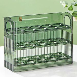 Cosmetic Bags 30 Grids Egg Storage Box Case Holder Large Capacity Household With Handle Home Container For Refrigerator