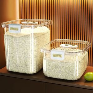 Küchenaufbewahrungsbox für Reis, insektensicher, feuchtigkeitsbeständig, versiegelt mit Timing, 510 kg Behälterdeckel, Haushalt 240116