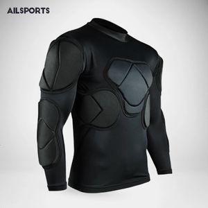 Sportsäkerhetsskydd förtjockar Gear Soccer målvakt Jersey T-shirt utomhus armbågens fotbollströjor Vest vadderat skydd 240116