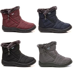 Designer warme Damen-Schneestiefel, leichte Baumwolle, Damenschuhe, Schwarz, Rot, Blau, Grau, Winter-Stiefeletten, Damen-Outdoor-Turnschuhe, Trainer