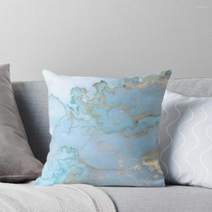 Pillow Gold Metallic Blue Sophisticated Print Throw S For Decorative Sofa Pillows Decor Home