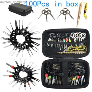 Ny fordonsplugg Terminal Tool Electrical Wire Crimp Split Contactors Pin Extractor Kit Keys för bilreparation Take Out Pins