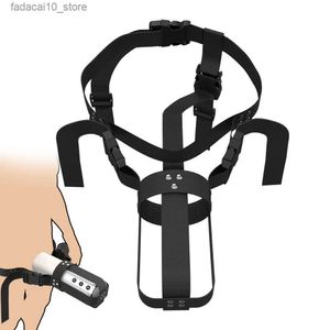 Outros itens de beleza para saúde Ajustável Strap-on Automático Masculino Masturbação Cup Wearable Harness Masculino Mãos Livres Masturbador para Homem Q240117