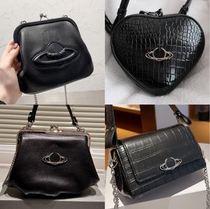 Famous designer bags Shoulder Shell bags High quality for ladies Handbags Patent Leather New Saturn Crocodile Pattern Lacquer Leather Handheld Bag Vivi for date