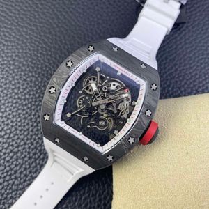 환상적인 슈퍼 클론 기계식 R I C H A R D Luxury Designer Mens 시계 RM055 K74L AAA Automatic Movement Waterproof Carbon Fiber Case 안티 스크래치 사파이어 미러