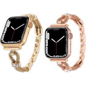Fashion diamond Bracelet Stainless Steel band for apple watch series Ultra 49mm 2 42mm 38mm Lady strap iwatch 9 8 7 6 SE 5 4 40mm 44mm 41mm 45mm