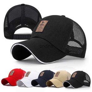 Ball Caps Casual Simplicity Outdoor Sports Caps For Men Gorras Breathable Mesh Cap Sun Hat Visor Net Cap Baseball Cap Summer Trucker Hat YQ240117