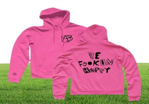 Hungblud Hoodies الرجال نساء الهيب هوب يكون fookin سعيد yungblud merch الوردي هوديي الربيع الخريف للجنسين سوداديرا y200701301553