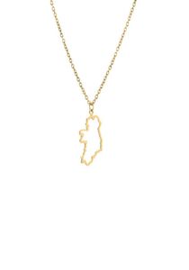 Outline Republic of Ireland Country Map Necklace Continent Dublin Pendant Halsband för Moderland Hemstad kvinnliga damer Party GI9016800