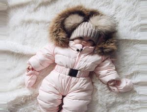 Roupas de inverno infantil bebê snowsuit menino menina macacão jaqueta com capuz quente grosso casaco outfit vetement novo fille hiver8104322