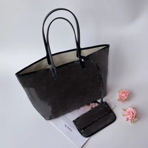쇼핑 가방 디자이너 고급 핸드백 핸드 페인트 패턴 단순한 관대 패션