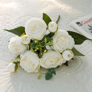 Falso floral vegetação hennessy peônia simation flor casamento sala de estar decoração mesa pogal adereços arranjo flores falsas gota otdug