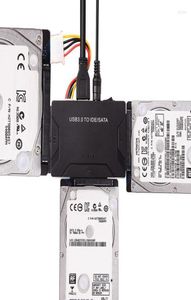 Computer Cables -kontakter i 1 SATA till USB IDE -adapter 30 ATA Data Converter Hub för 25quot 35quot HDD hårddiskdrivrutin 8879813
