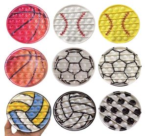 Sport Baseball Push Giocattoli in silicone Cinghie per cellulari Bolle sensoriali Semplici giochi con le dita Giochi da tavolo Bambini Focus Giocattoli Adulti 8573118