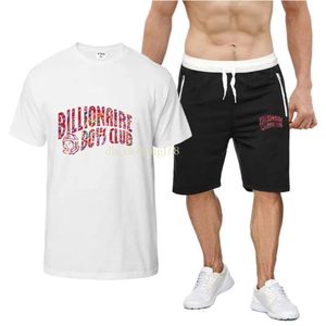 Mäns miljardär set tracksuit sommar kort ärm t-shirt shorts mode kostym märke casual 2 datorer kläder mens tröja designer sportkläder fotbollskläder