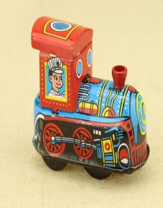 Ny ankomst Reminiscence Children Vintage Wind Up Tin Toy Clockwork Spring Locomotive Classic Toys for Kids WJ0403902993