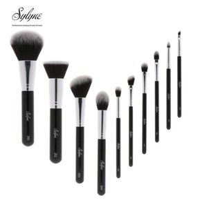 SYLYNE Professional Makeup Brush Set High Quality 10st Makeup Brushes Classic Black Hands Make Up Brushes Kit Tools5259658