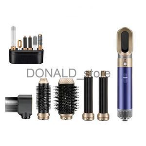 Electric Hair Dryer 6 in1 Hot Air Comb Blow Dryer 3 Gear Temperature Control Hair Straightener Curler Multi-function Electric Hair Dryer Styling Kit J240117