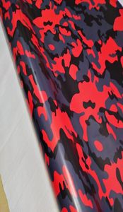 Red Black Gray Snow Camo Vinyl For Car Wrap With Air Release Gloss Matt Camouflage Stickers Truck graphics self adhesive 152X308778936