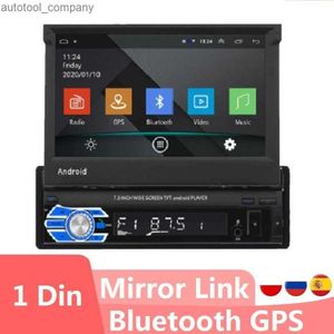 Nuova autoradio 1Din lettore video multimediale Android navigazione schermo da 7 pollici GPS Bluetooth Mirrorlink Autoradio ricevitore Stereo universale