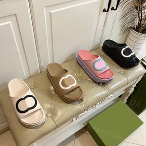 Sandali firmati Pantofole G intrecciate Pantofole da donna in schiuma Sandali con suola spessa Sandali estivi da spiaggia con punta larga antiscivolo Scarpe con suola spessa