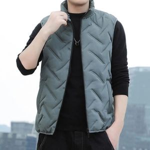 Men Waistcoat Stylish Autumn Winter Embossing Warm Pockets for Rock Climbing Sleeveless Jacket Vest Top 240116