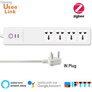 Enchufe de cable de alimentación UseeLink Zigbee Smart Power Strip Tomas universales con enchufes USB Control remoto por voz de forma independiente por Tuya YQ240117