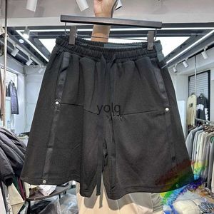 Men's Shorts Double Layer Mesh Patchwork Shorts Men Women Pocket Drawstring Oversize Breechesyolq