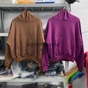 Hoodies dos homens moletons dupla camada temporada 6 hoodie homens mulheres vermelho preto azul marrom roxo casual pullovers de tamanho grande com capuz