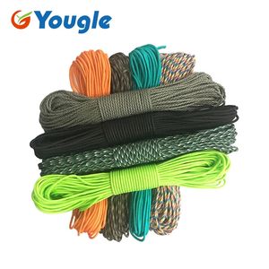 10 PCSLOT 550 Paracord Parachute Cord Lanyard Rope MIL SPEC TYP III 7 Strand 100 ft 240117