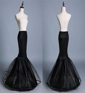 Nowe czarne sukienki ślubne syrenki Petticoats Kobieta 1 Hoop dwie warstwy