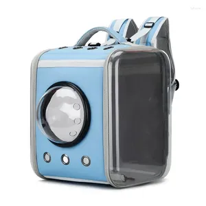 Dog Carrier Cat Bag Transparent Dogs Backpack Foldable Pet Double Shoulder Outdoor Portable Breathable Travel Cats