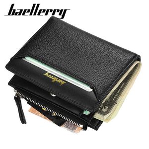 Fashion Men's Short Wallet Korean Version Of The Multi-card Driver's License Card Bag Zipper Buckle Coin Purse 020224a