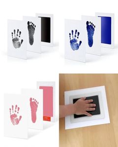 Baby Footprint Handprint Imprint Sets Full Moon Infant Wash Stamp Pad Ink Security Environment Protection Family Souvenirs 6 9954246