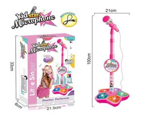 Barn Karaoke Song Machine Microphone Stand Lights Toy Braintraining Toy for Children Education Toys Födelsedagspresent 2207062984062