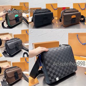 Novo estilo de alta qualidade designer saco homens mensageiro saco feminino luxo crossbody saco leve clássico flores velhas lona couro mensageiro bolsa bolsa ombro