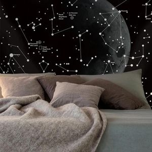 Tapestries Moon Constellations Hanging Printing Digital Wall Decor Art Beach Tapestry Bohemian Sunset