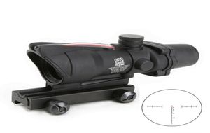 Hunting Scope ACOG 4X32 Real Fiber Optics Tactical Red Dot Sight Chevron Glass Etched Reticle Illuminated Sight4523726