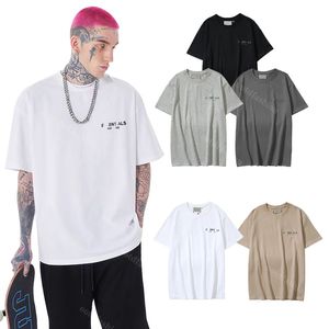 Camiseta de manga curta americana simples algodão pesado camiseta tendência solta cem americano casual topos roupas verão